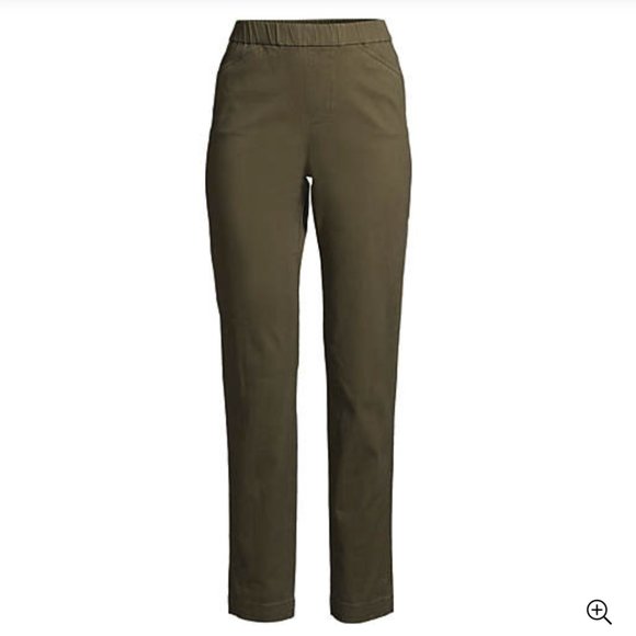 2 Midrise Pull On Cotton Chino Ankle Pants in black and olive - Picture 5 of 15